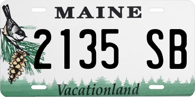 ME license plate 2135SB