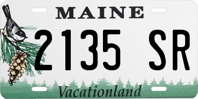 ME license plate 2135SR