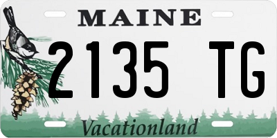 ME license plate 2135TG