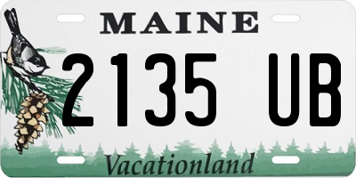 ME license plate 2135UB