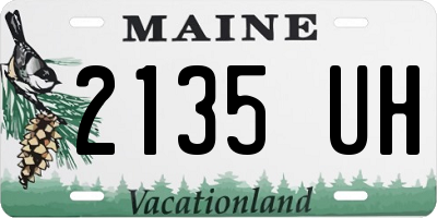 ME license plate 2135UH