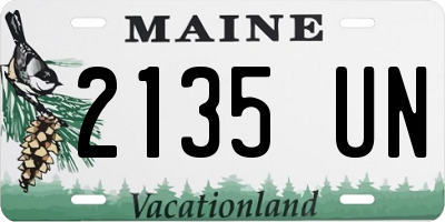 ME license plate 2135UN