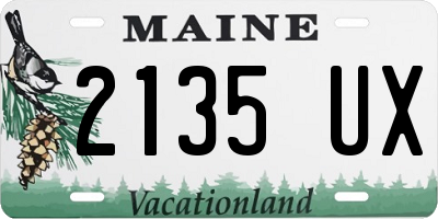 ME license plate 2135UX