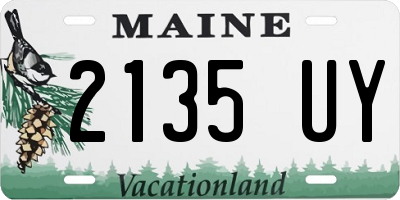 ME license plate 2135UY