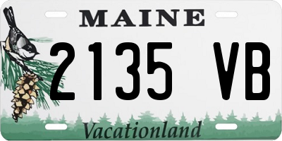 ME license plate 2135VB