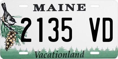 ME license plate 2135VD