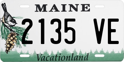 ME license plate 2135VE