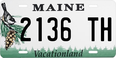 ME license plate 2136TH