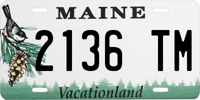 ME license plate 2136TM
