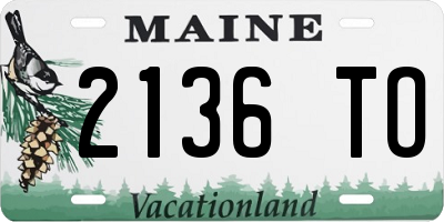ME license plate 2136TO