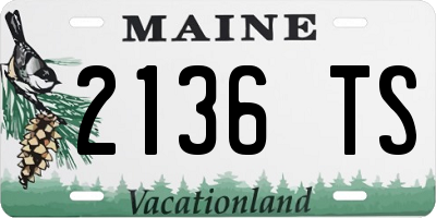 ME license plate 2136TS