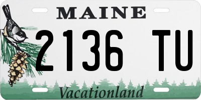ME license plate 2136TU