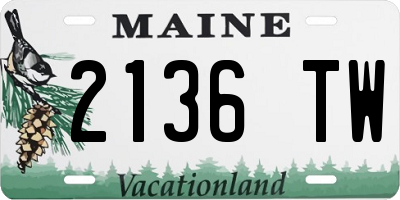 ME license plate 2136TW
