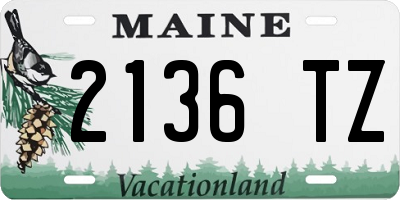 ME license plate 2136TZ