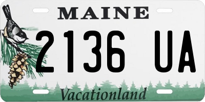 ME license plate 2136UA