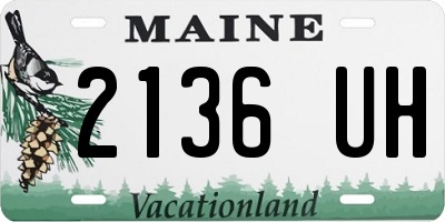 ME license plate 2136UH
