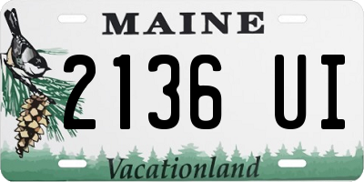 ME license plate 2136UI