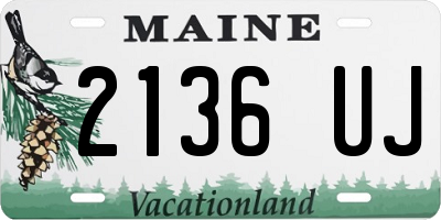 ME license plate 2136UJ