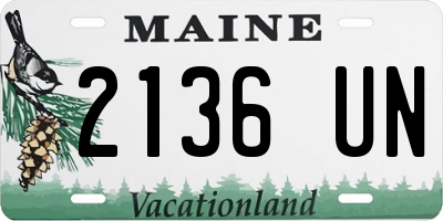 ME license plate 2136UN