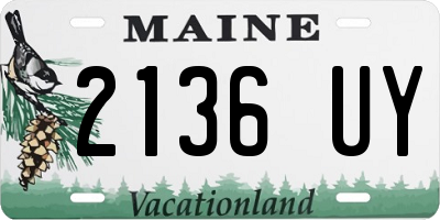 ME license plate 2136UY