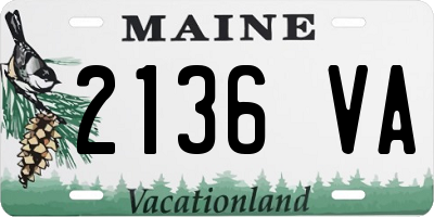 ME license plate 2136VA