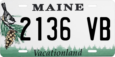 ME license plate 2136VB