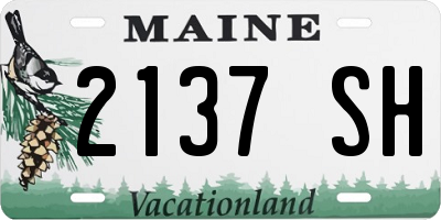 ME license plate 2137SH
