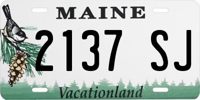 ME license plate 2137SJ