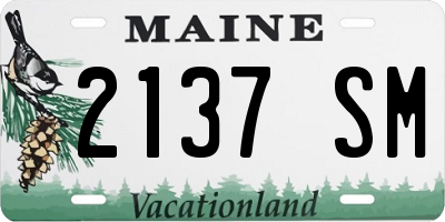 ME license plate 2137SM