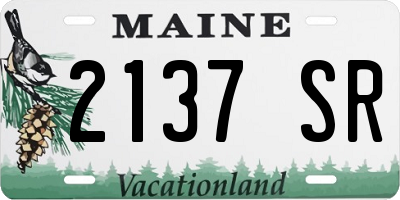 ME license plate 2137SR