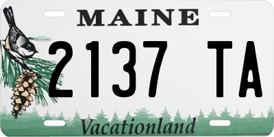 ME license plate 2137TA