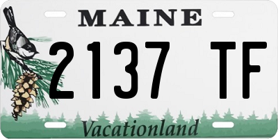 ME license plate 2137TF