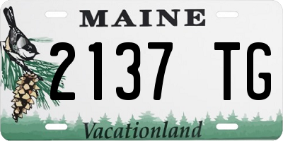 ME license plate 2137TG