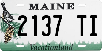 ME license plate 2137TI