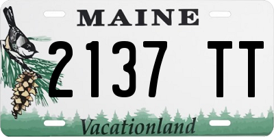 ME license plate 2137TT
