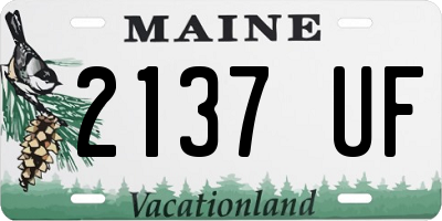 ME license plate 2137UF