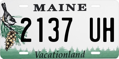 ME license plate 2137UH