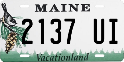 ME license plate 2137UI