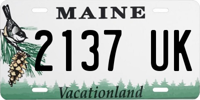 ME license plate 2137UK