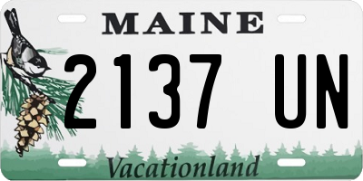 ME license plate 2137UN