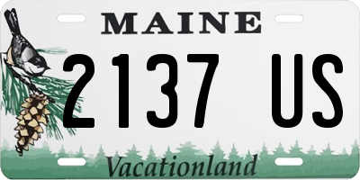 ME license plate 2137US