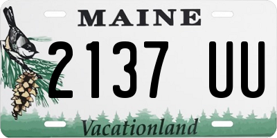 ME license plate 2137UU