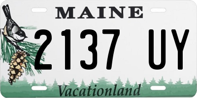 ME license plate 2137UY