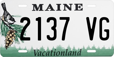 ME license plate 2137VG