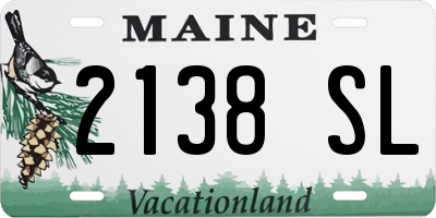 ME license plate 2138SL