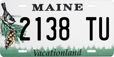 ME license plate 2138TU