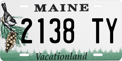 ME license plate 2138TY