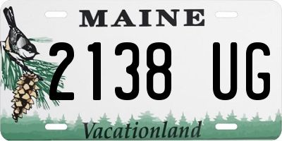 ME license plate 2138UG
