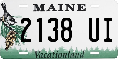 ME license plate 2138UI