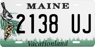 ME license plate 2138UJ